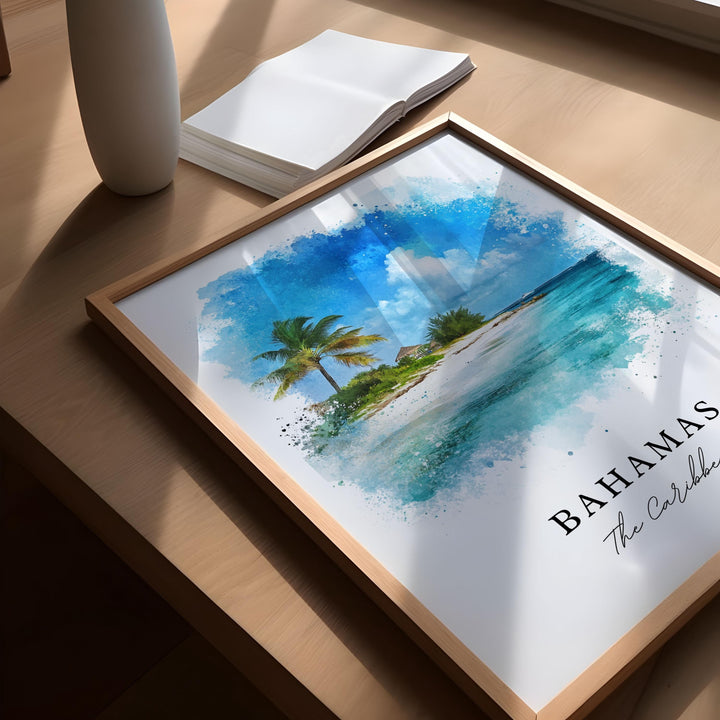 The Bahamas Wall Art - Caribbean Beach Print