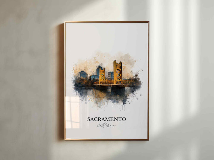 Sacramento, California – Watercolor Art Print