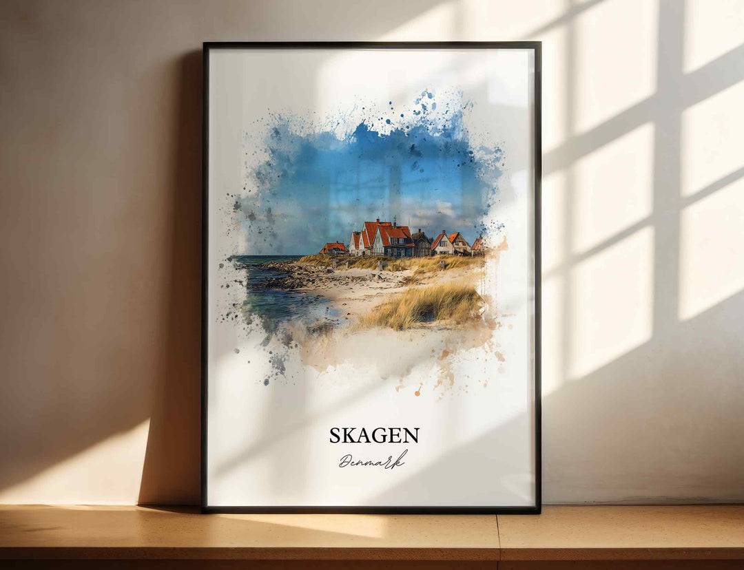 Skagen, Denmark – Watercolor Art Print