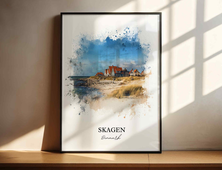 Skagen, Denmark – Watercolor Art Print