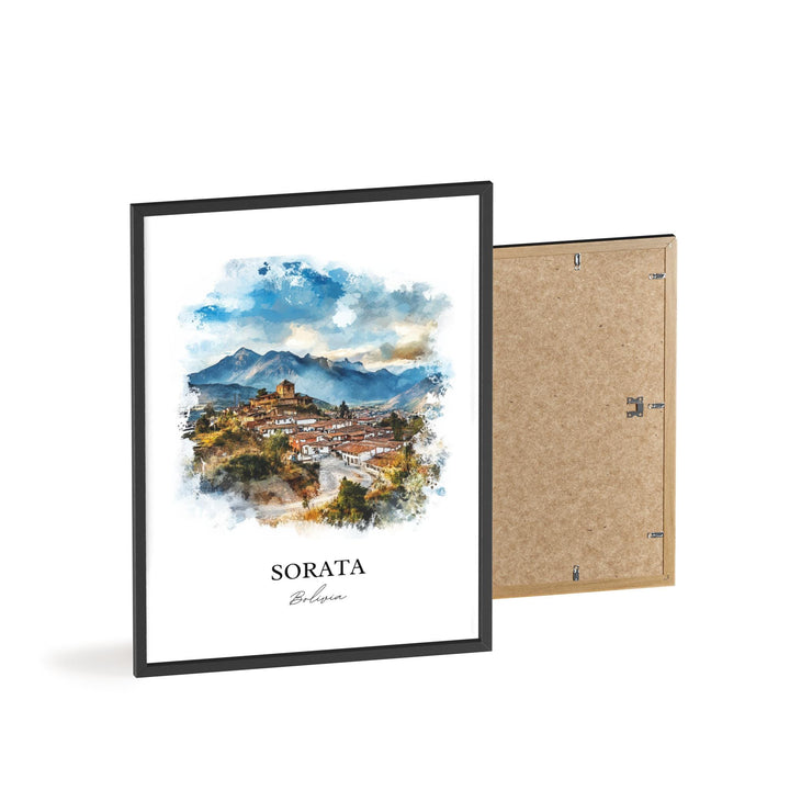 Sorata, Bolivia – Watercolor Art Print