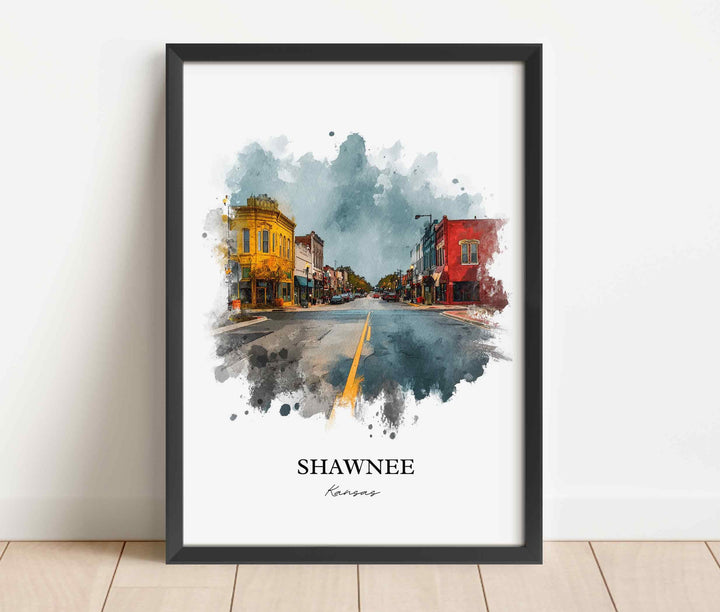 Shawnee, Kansas – Watercolor Art Print