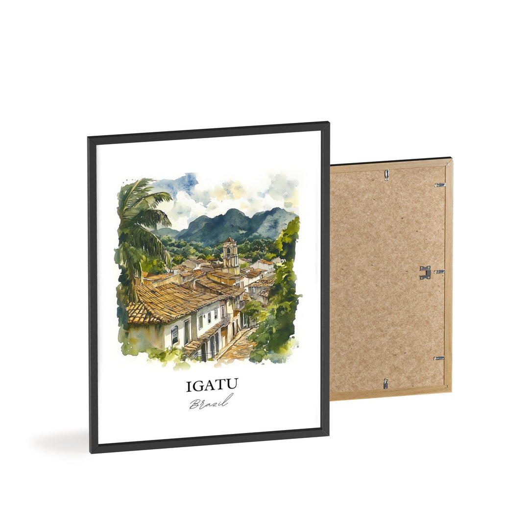 Igatu Brazil Wall Art, Igatu Ruins Print, Brazil Watercolor Art, Igatu Brazil Gift, Travel Print, Travel Poster, Housewarming Gift