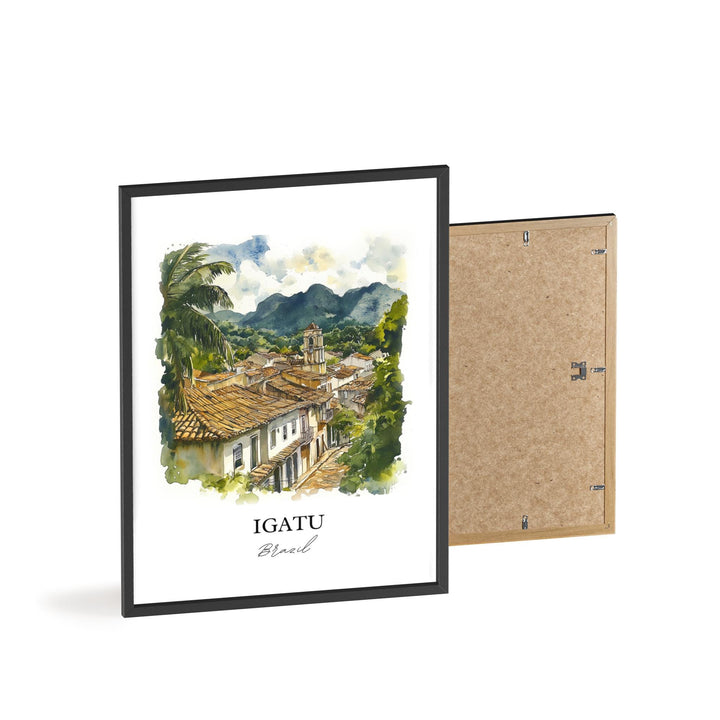 Igatu Brazil Wall Art, Igatu Ruins Print, Brazil Watercolor Art, Igatu Brazil Gift, Travel Print, Travel Poster, Housewarming Gift