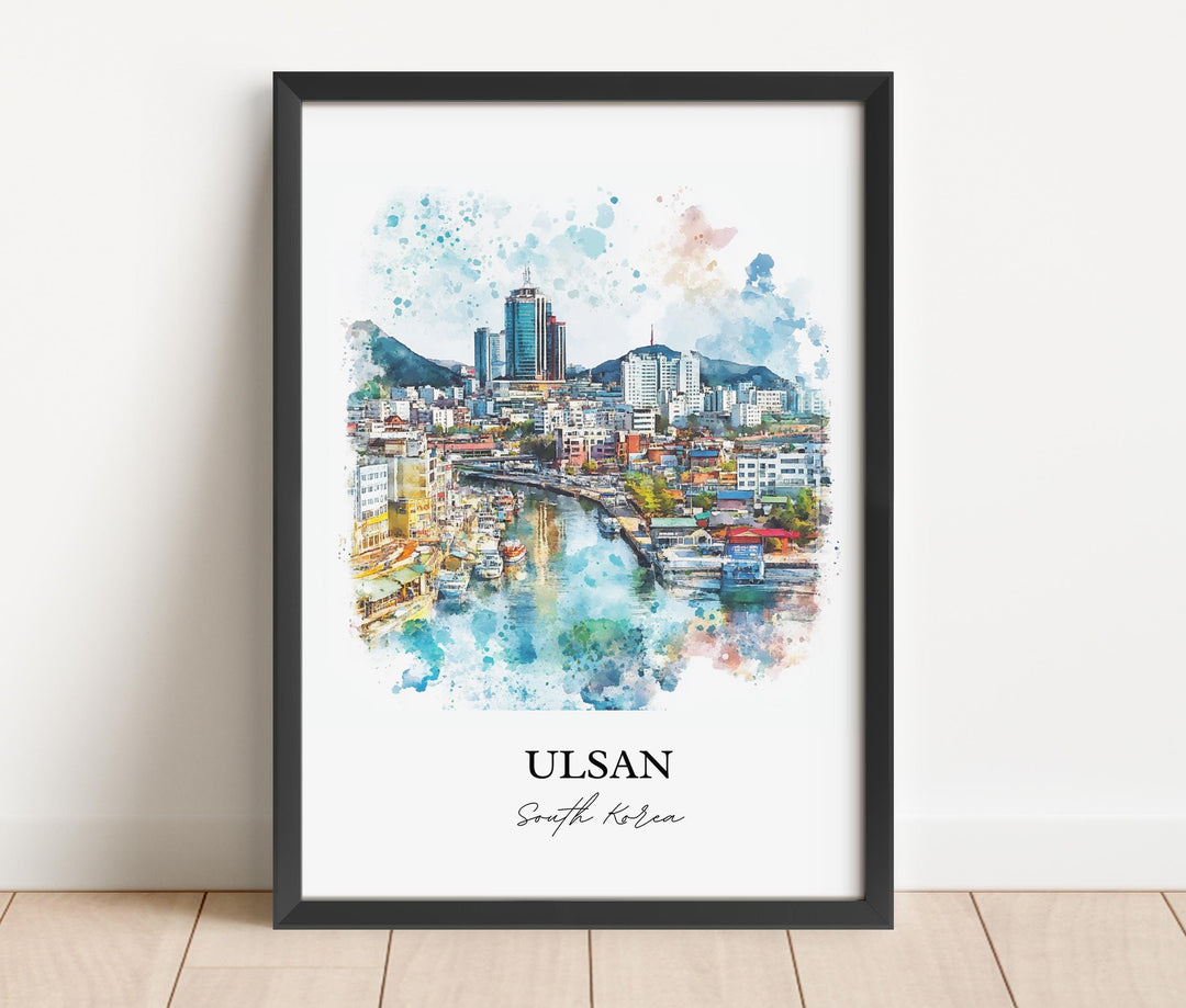 Ulsan, South Korea – Watercolor Art Print