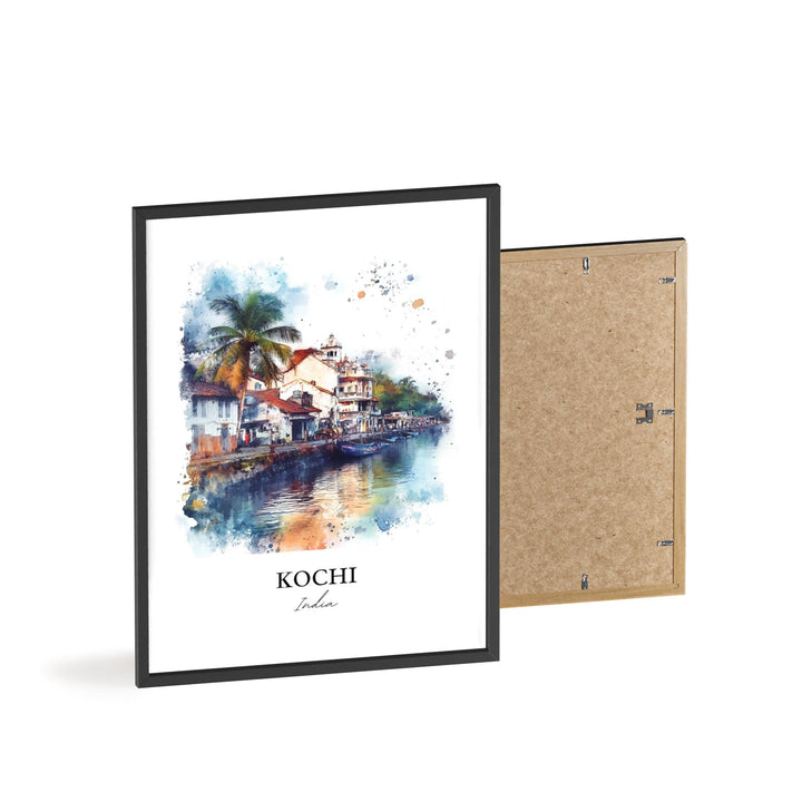 Kochi Wall Art, Kochi India Print, India Watercolor Art, Kochi India Gift, Travel Print, Travel Poster, Housewarming Gift