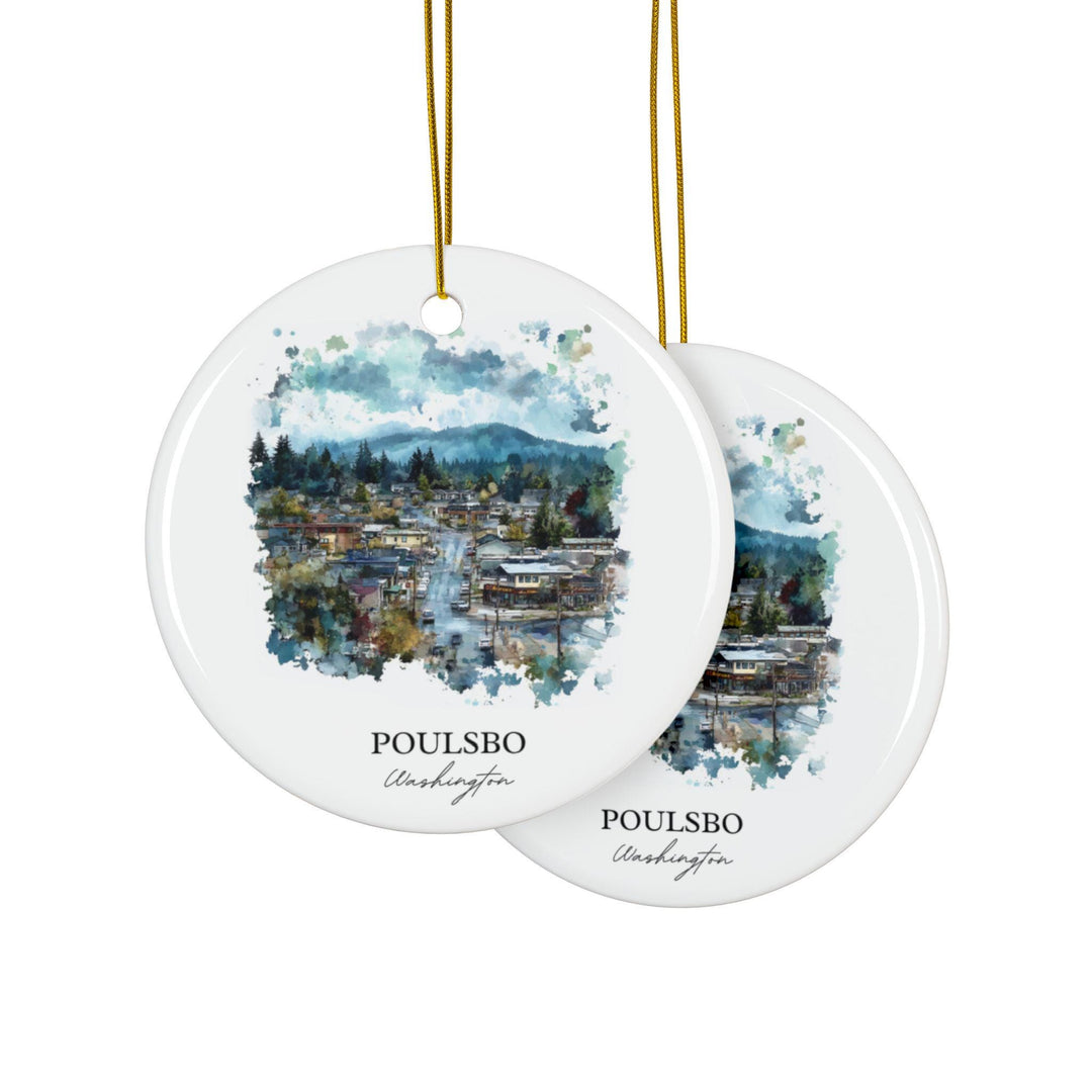 Poulsbo Washington Ornament: Unique Poulsbo Souvenir, Poulsbo Xmas Decor, and Authentic Poulsbo WA Gift