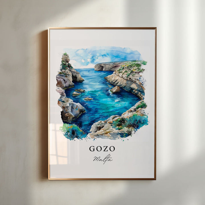 Gozo Malta Art Print, Gozo Print, Malta Wall Art, Gozo Gift, Travel Print, Travel Poster, Travel Gift, Housewarming Gift