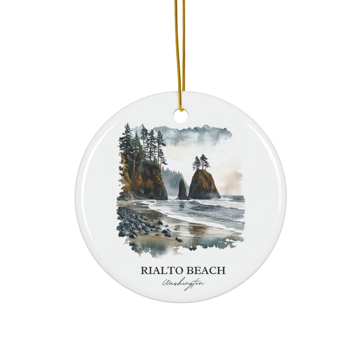 Rialto Beach WA Ornament: Unique Rialto Beach Souvenir, Rialto Beach Xmas Decor, and Authentic Washington State Gift
