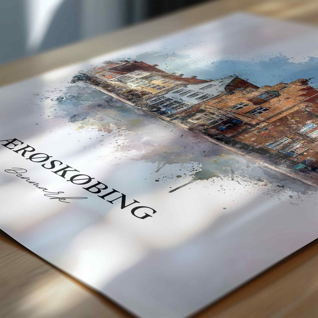 Aerøskøbing, Denmark – Watercolor Art Print