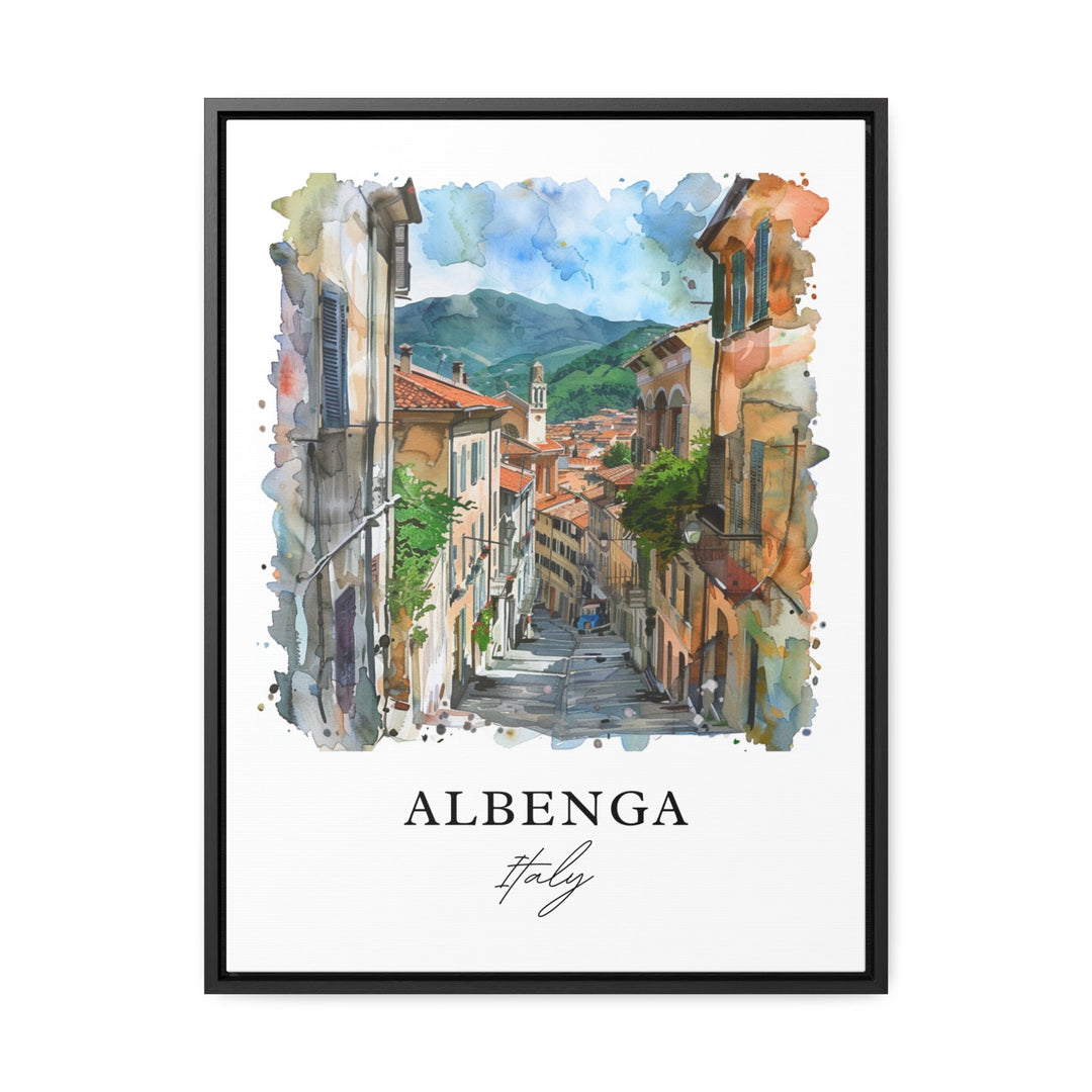 Albenga Italy Wall Art, Albenga Savona Print, Albenga Watercolor, Albenga Genoa Gift, Travel Poster, Housewarming Gift