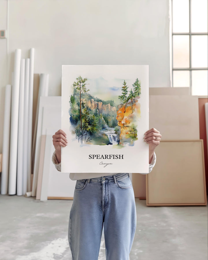 Spearfish Canyon Art, Lawrence County Print, South Dakota Artwork, Spearfish Canyon Gift, Travel Print, Travel Poster, Housewarming Gift
