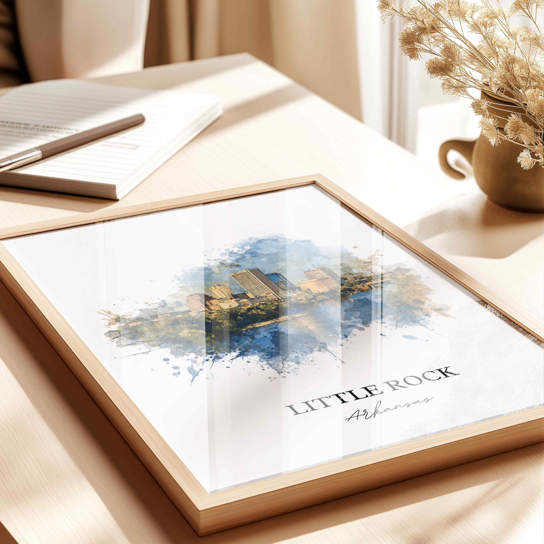 Little Rock, Arkansas – Watercolor Art Print