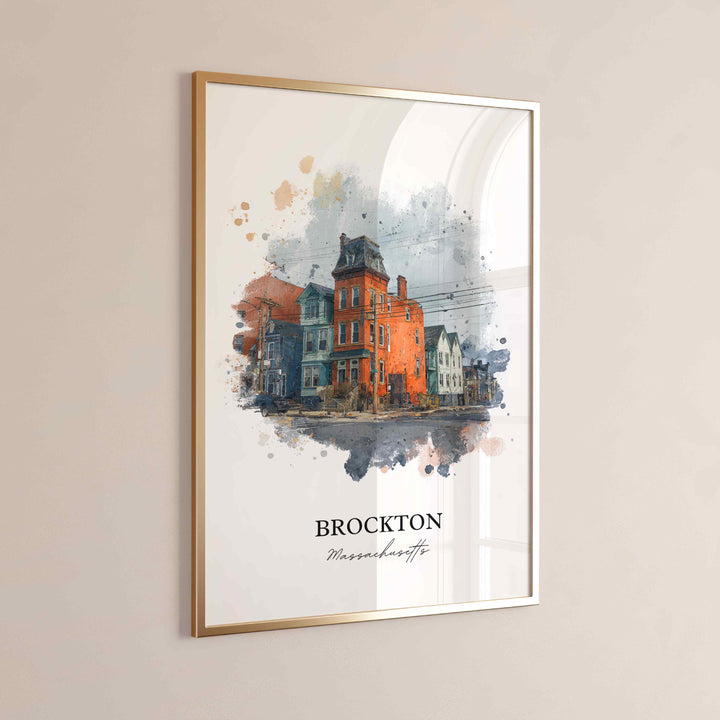 Brockton, Massachusetts – Watercolor Art Print