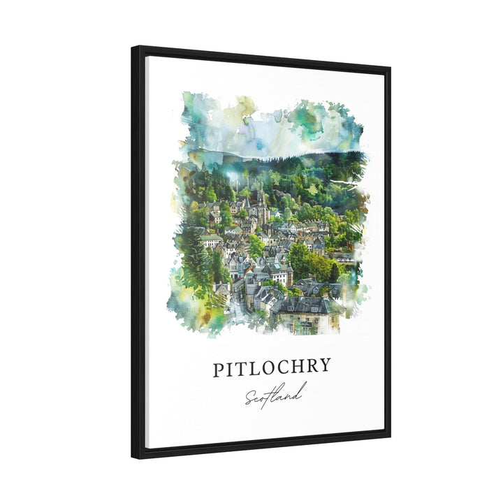 Pitlochry Wall Art, Pitlochry Scotland Print, Pitlochry Watercolor, Pitlochry Gift,