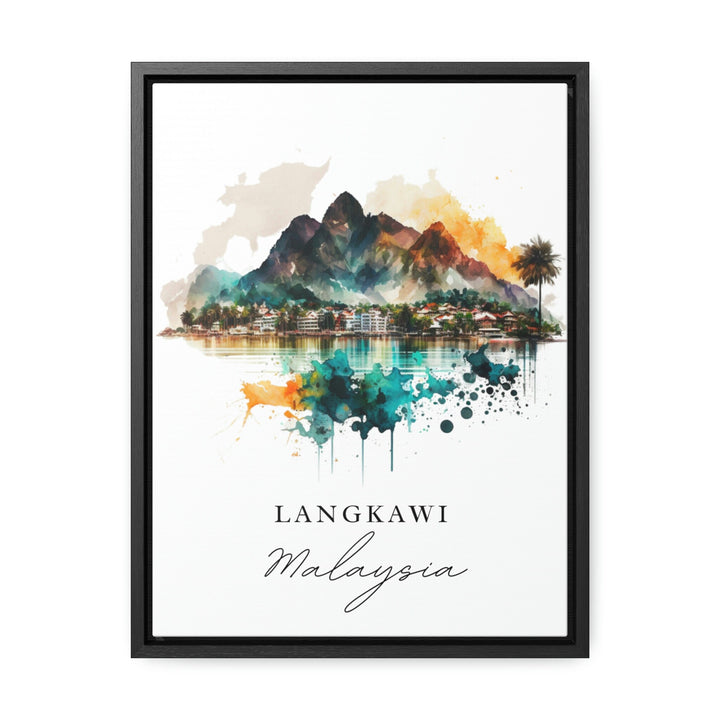 Langkawi traditional travel art - Malaysia, Langkawi poster, Wedding gift, Birthday present, Custom Text, Personalised Gift