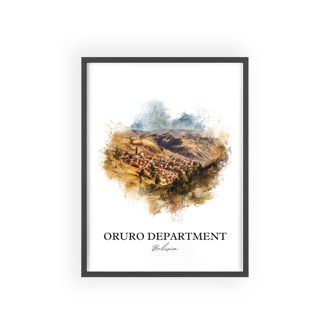 Oruro, Bolivia – Watercolor Art Print