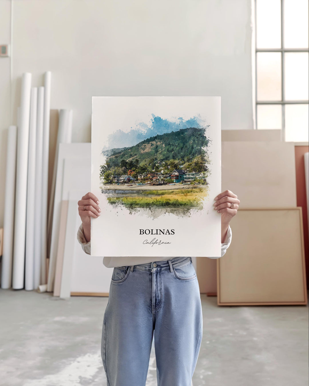 Bolinas, California – Watercolor Art Print
