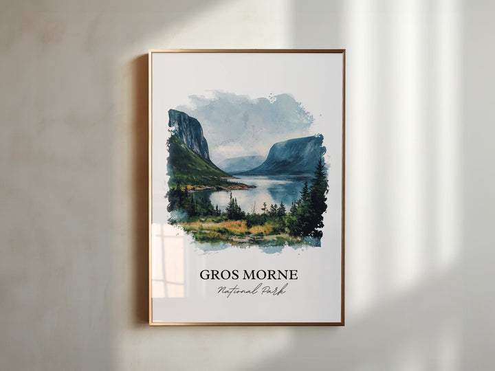Gros Morne National Park Art, Newfoundland and Labrador Print, Gros Morne National Park Gift, Travel Print, Travel Poster, Housewarming Gift