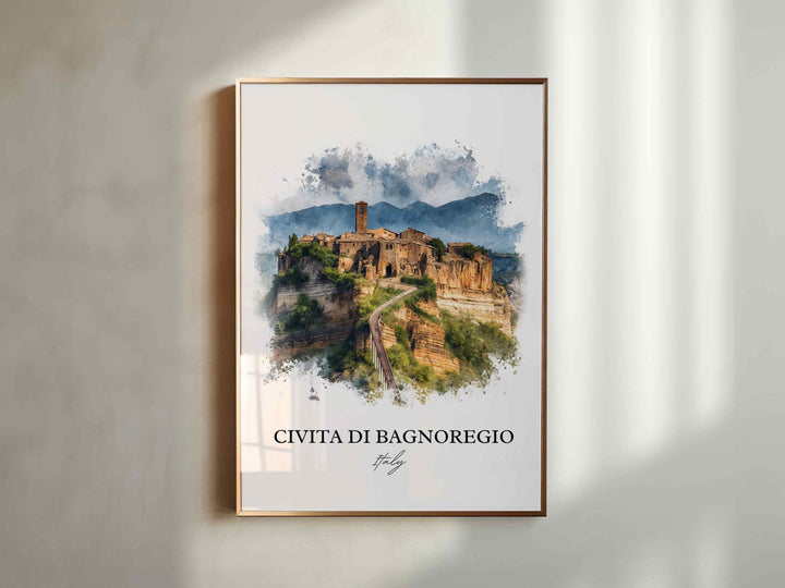 Civita di Bagnoregio, Italy – Watercolor Art Print