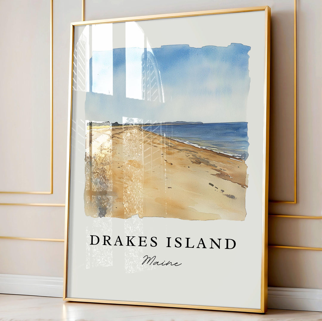 a picture of a picture of a beach in a frame