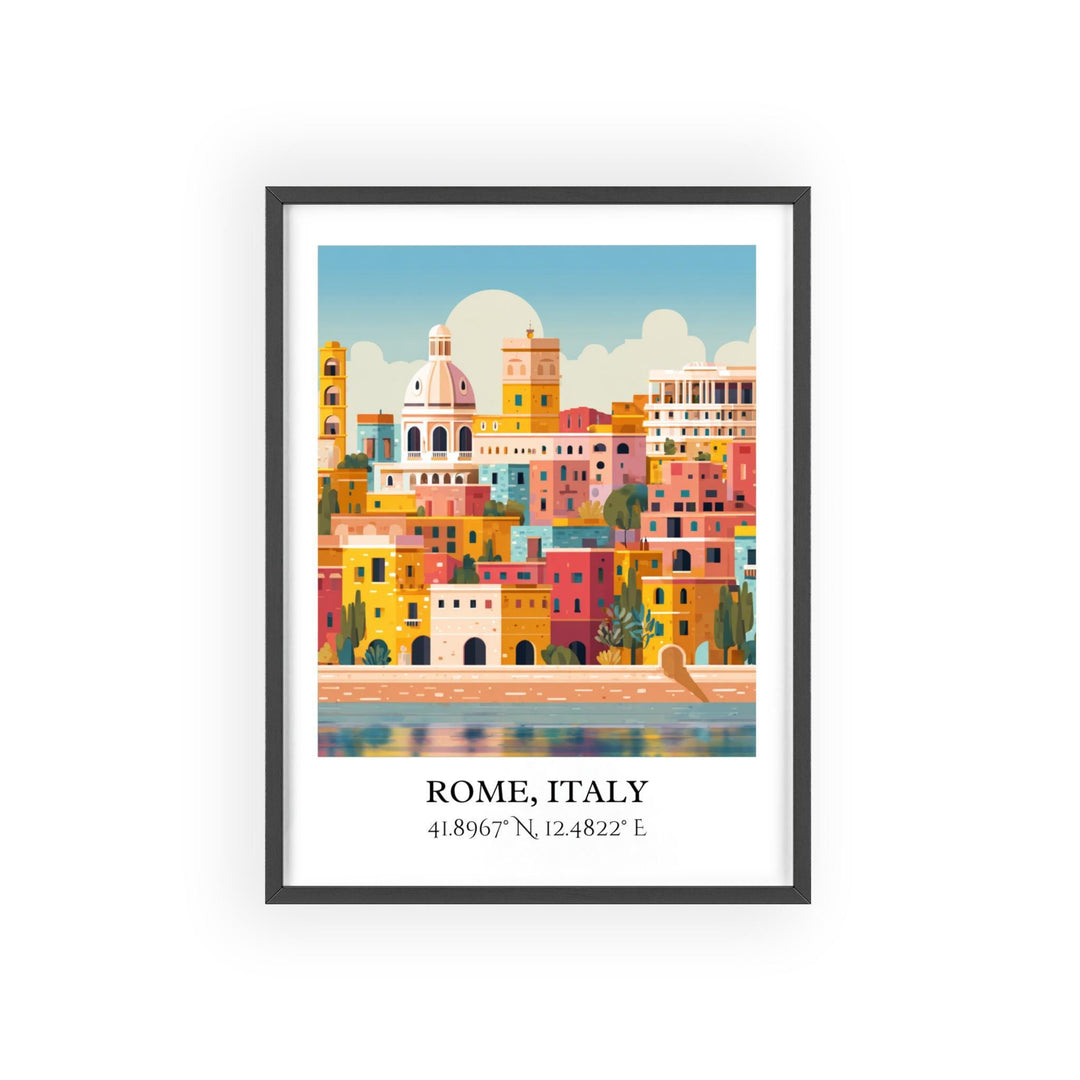 Rome Art, Rome Retro Travel Art, Rome Home Decor, Rome Italy Gift, Italy Travel Art, Travel Prints, Housewarming Gift