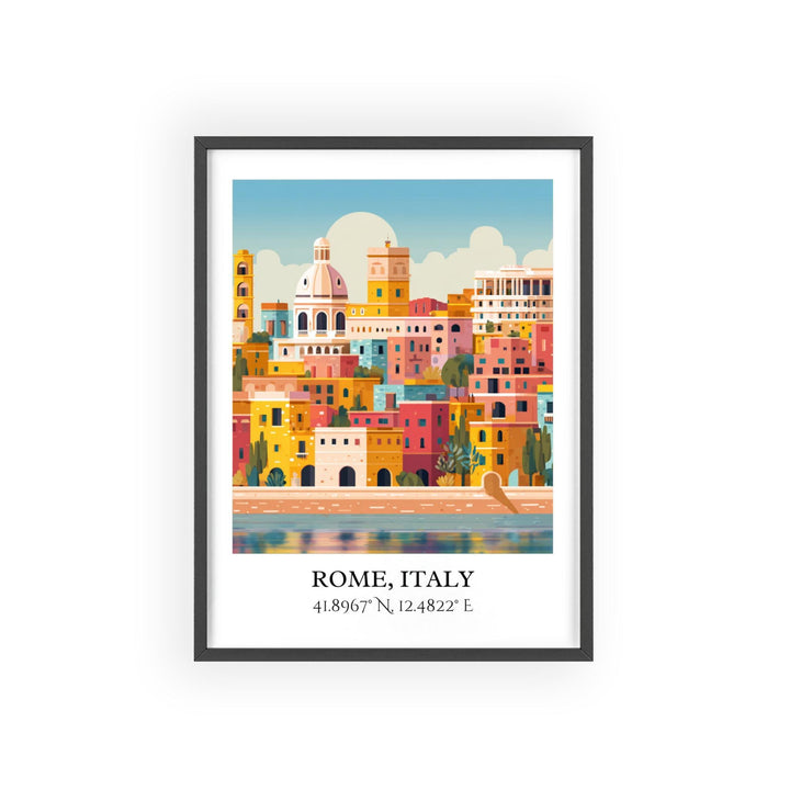 Rome Art, Rome Retro Travel Art, Rome Home Decor, Rome Italy Gift, Italy Travel Art, Travel Prints, Housewarming Gift