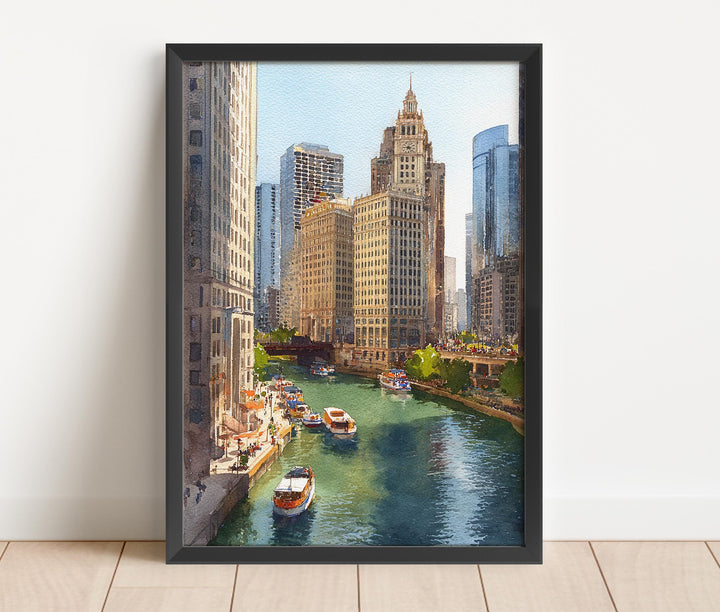 Chicago, USA – Watercolor Art Print