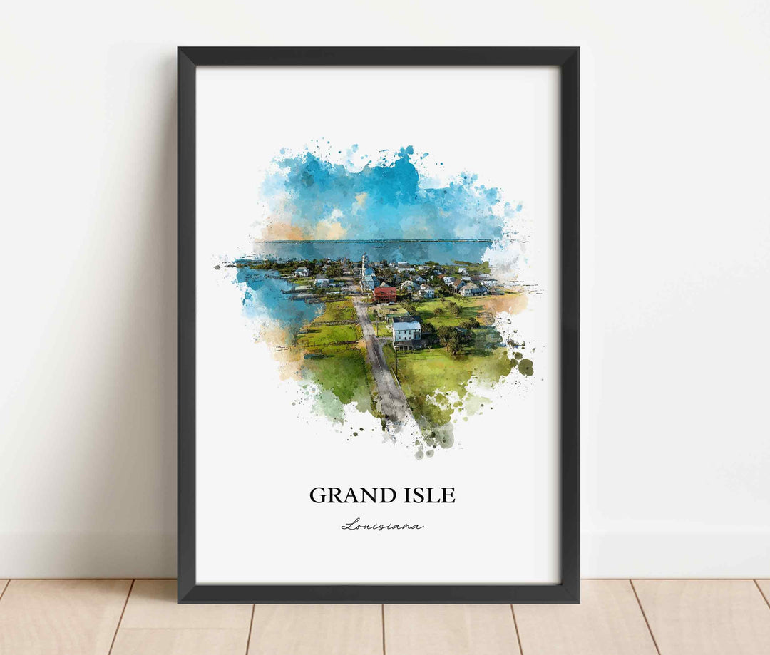 Grand Isle, Louisiana – Watercolor Art Print