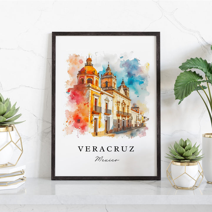 Veracruz MX wall art - Mexico, Veracruz print, Veracruz Wedding gift, Birthday present, Custom Text, Perfect Gift