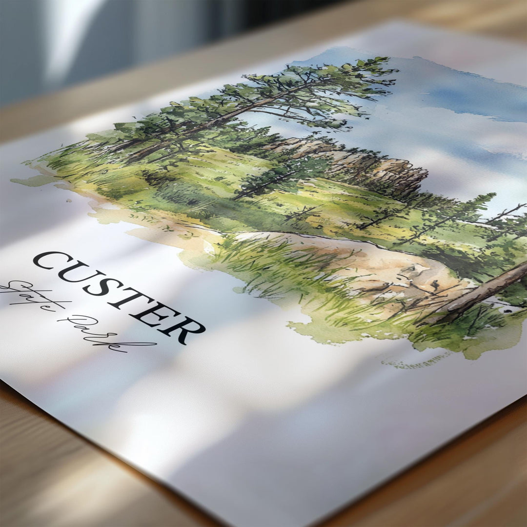 Custer State Park Wall Art, South Dakota Print, Rapid City Artwork, Custer State Park Gift, Travel Print, Travel Poster, Housewarming Gift