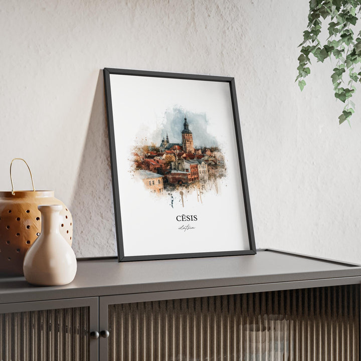 Cesis, Latvia – Watercolor Art Print