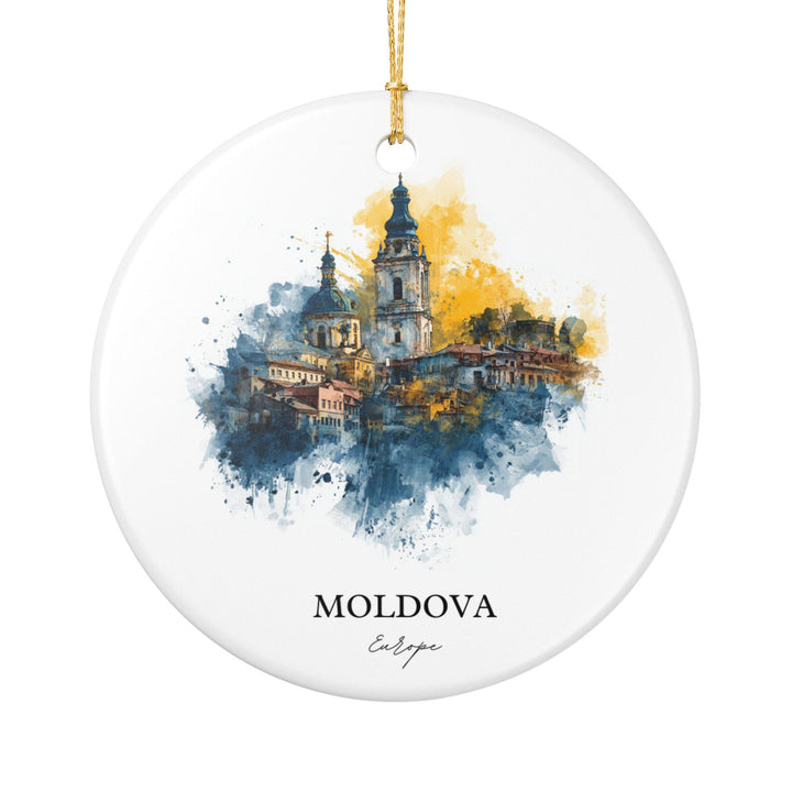 Moldova Ornament: Unique Moldova Souvenir, Moldova Xmas Decor, and Authentic Moldova Europe Gift