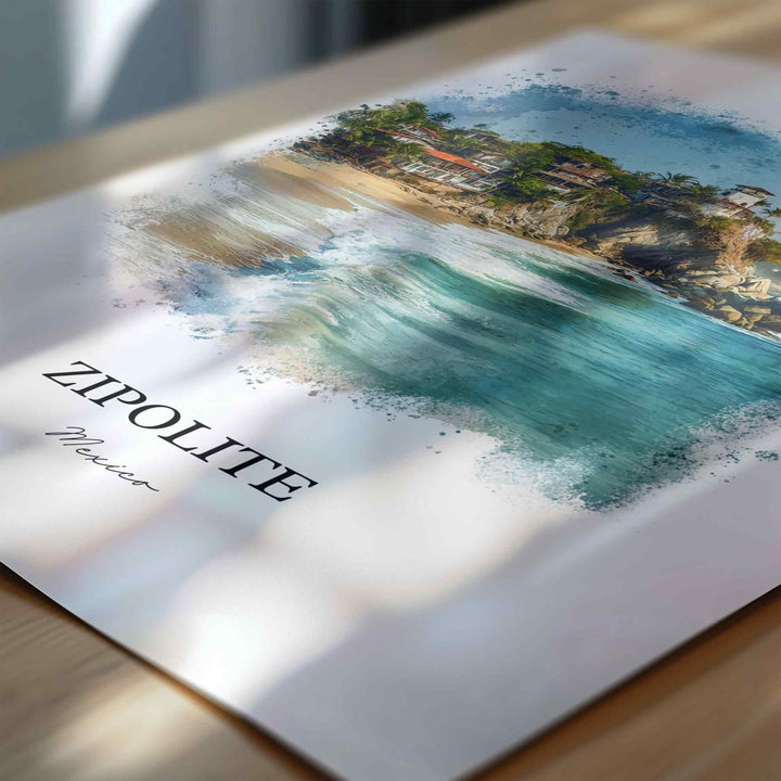 Zipolite, Oaxaca Mexico – Watercolor Art Print