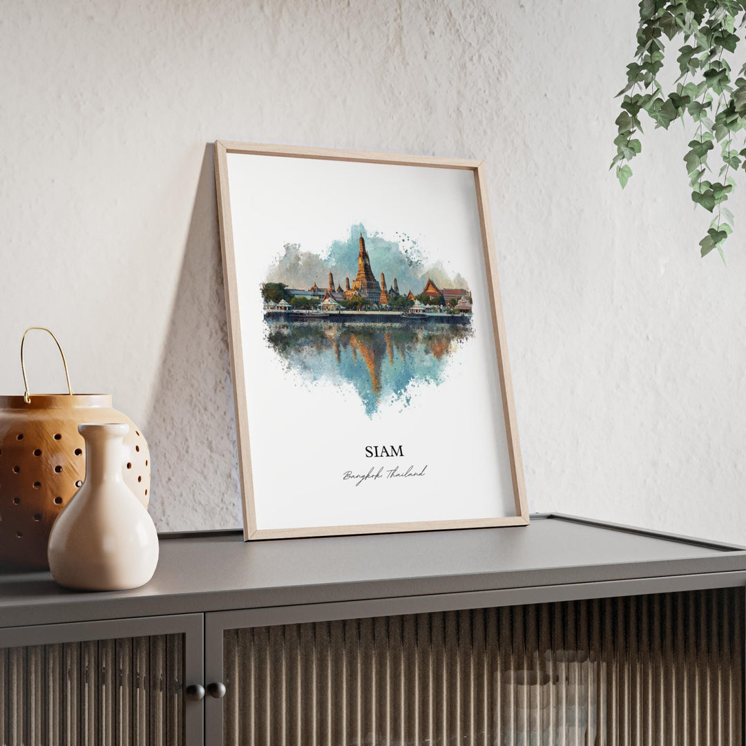 Siam Bangkok Wall Art, Bangkok Print, Bangkok Watercolor Art, Bangkok Thailand Gift, Thailand Print, Travel Poster, Housewarming Gift