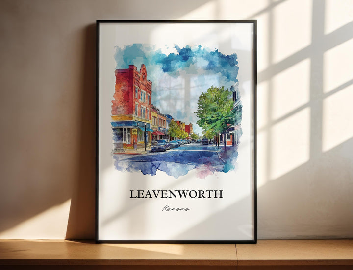 Leavenworth, Kansas, USA – Watercolor Art Print