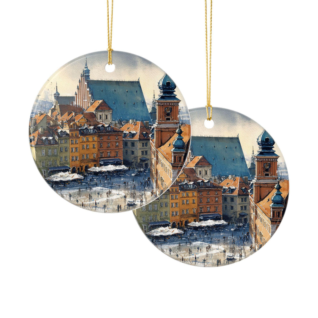 Warsaw Poland Ornament: Unique Warsaw Souvenir, Warsaw Xmas Decor, and Authentic Warsaw Poland Gift