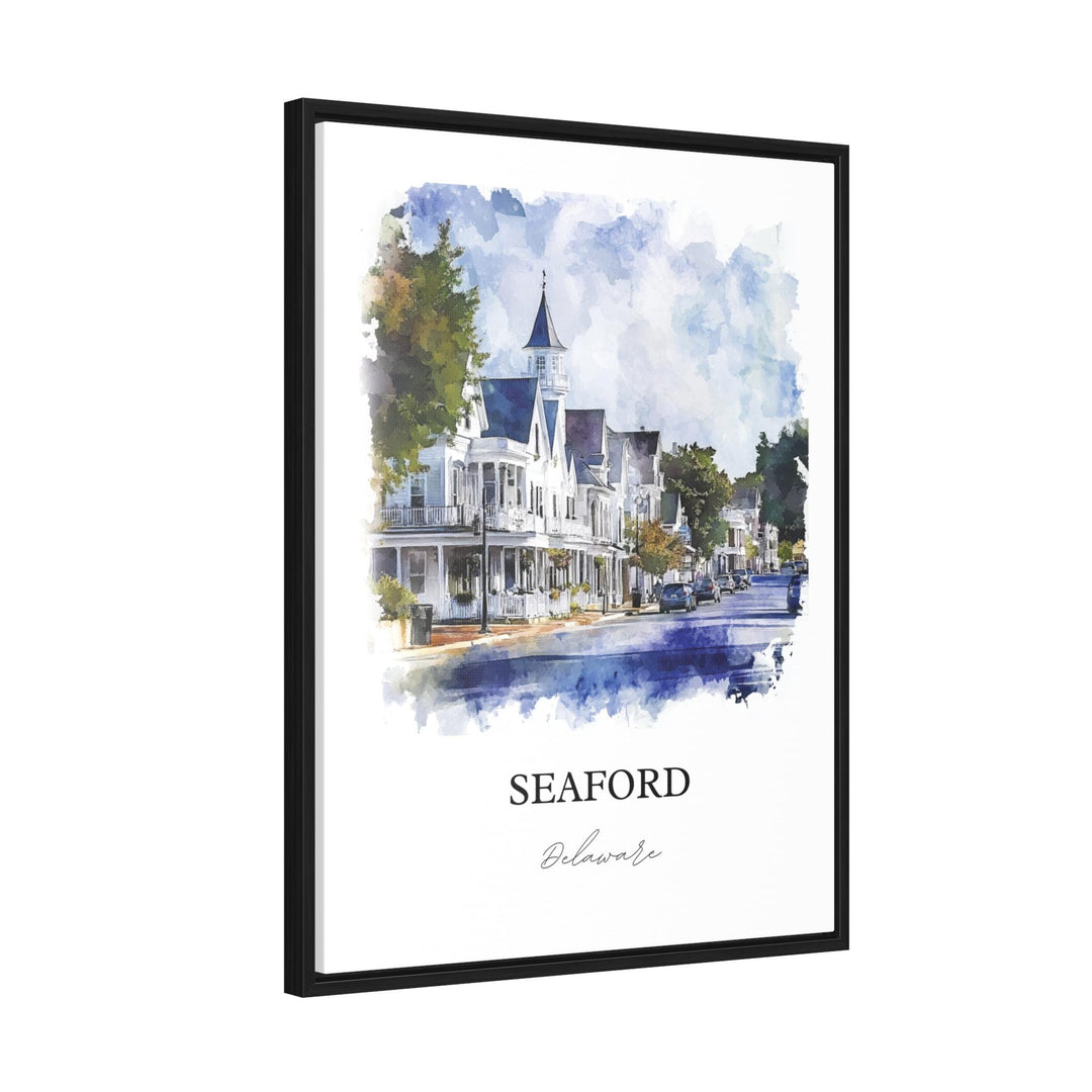 Seaford, Delaware, USA – Watercolor Art Print of Nanticoke River