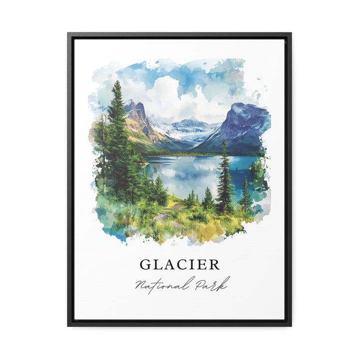 Glacier National Park Art, Glacier Park Print, Glacier Watercolor Art, Glacier Park Gift,