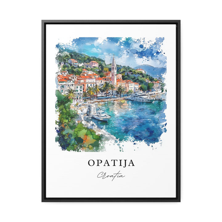 Opatija Wall Art, Opatija Croatia Print, Opatija Watercolor Art, Kotar County Croatia Gift,