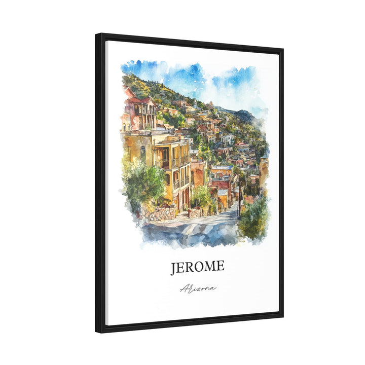 Jerome Arizona Wall Art, Yavapai County Print, Arizona Watercolor Art, Jerome AZ Gift, Travel Print, Travel Poster, Housewarming Gift
