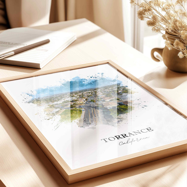Torrance, California – Watercolor Art Print