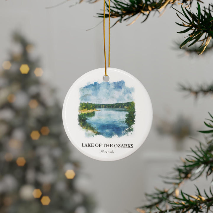 Lake of the Ozarks Ornament: Unique Ozarks Souvenir, Ozarks Xmas Decor, and Authentic Ozarks Gift