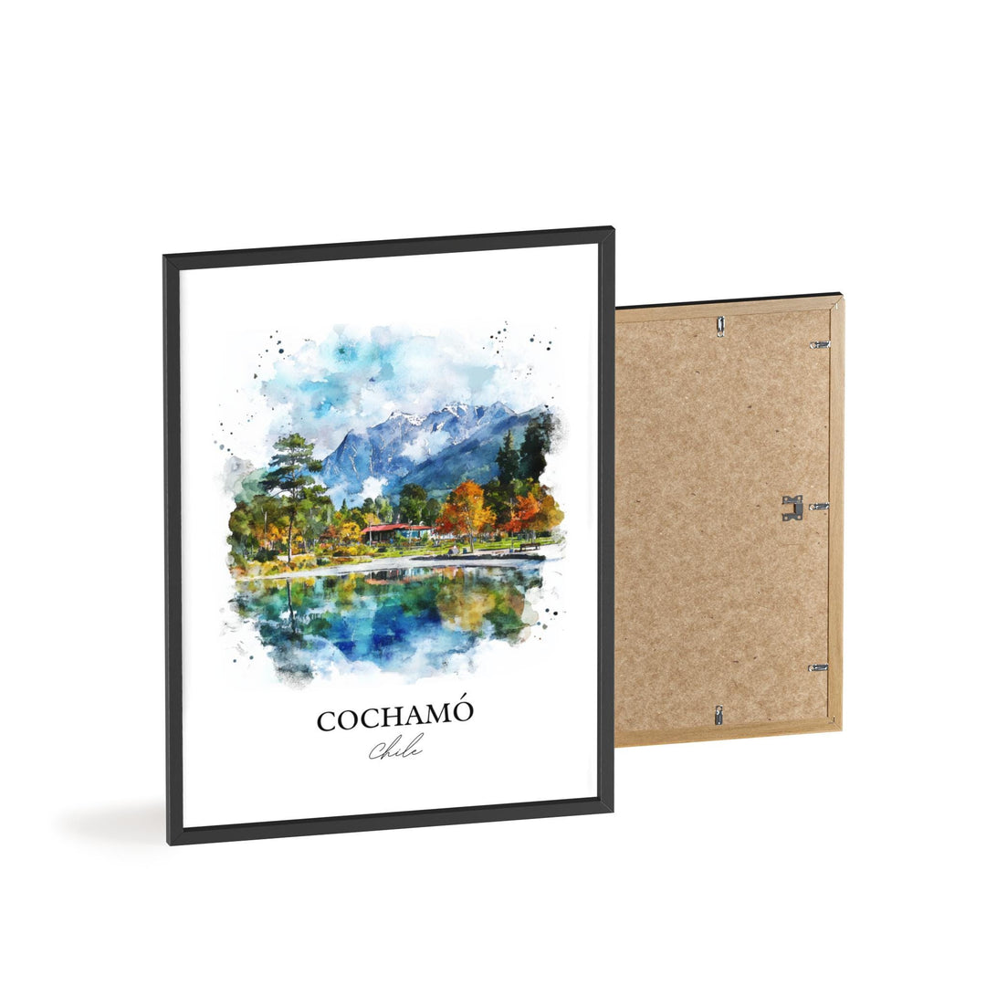 Cochamó Wall Art, Llanquihue Province Print, Chile Watercolor Art, Cochamó Gift, Travel Print, Travel Poster, Housewarming Gift