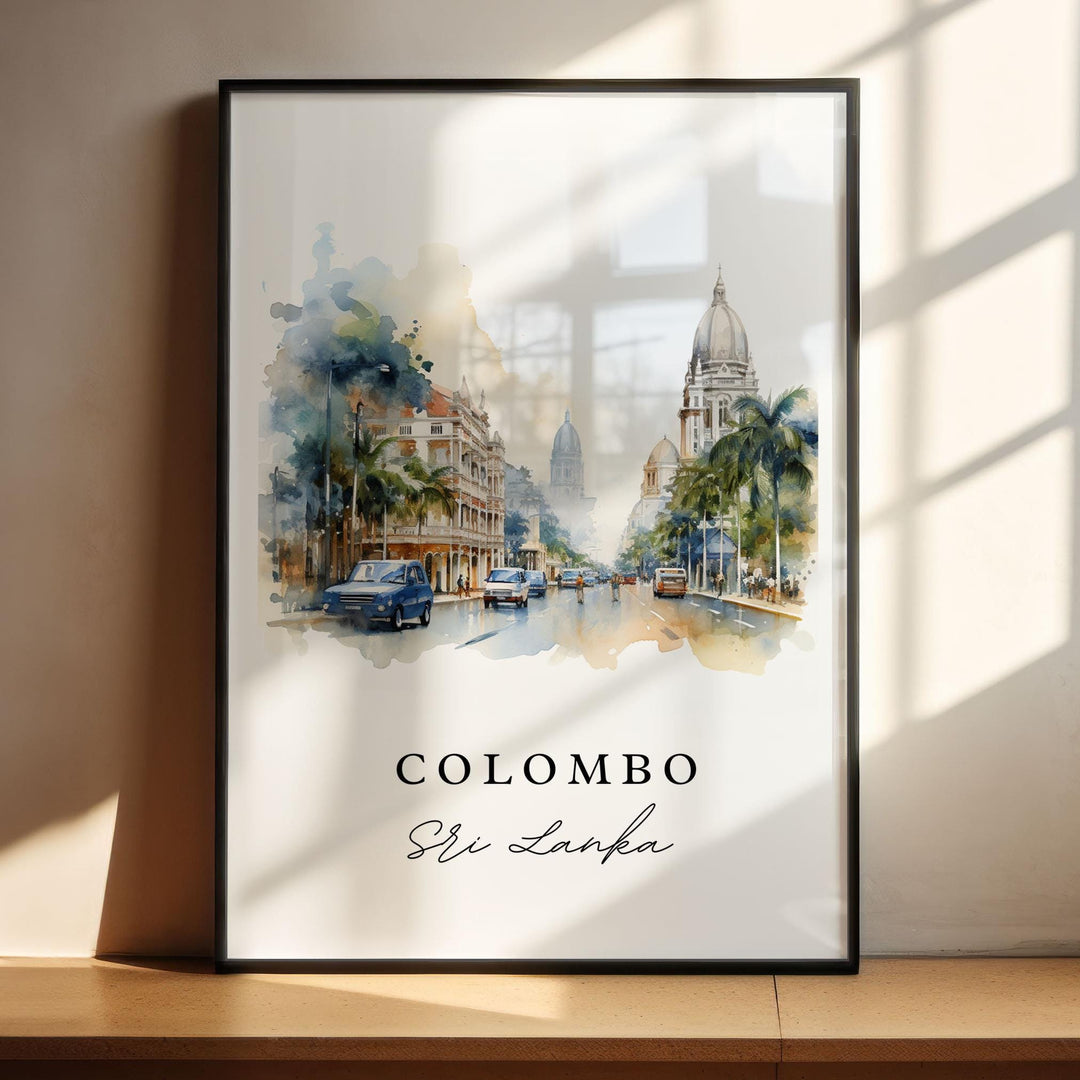 Colombo Sri Lanka wall art - Sri Lanka, Colombo print, Sri Lanka capital gift, Sri Lanka Birthday present, Custom Text, Perfect Gift