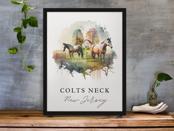 Colts Neck New Jersey Art - Colts Neck poster, Wedding gift, Birthday present, Custom Text, Personalised Gift