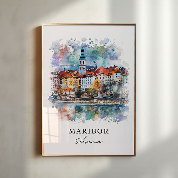 Maribor Wall Art, Slovenia Print, Maribor Wall Art, Maribor Gift, Slovenia Travel Print, Travel Poster, Travel Gift, Housewarming Gift