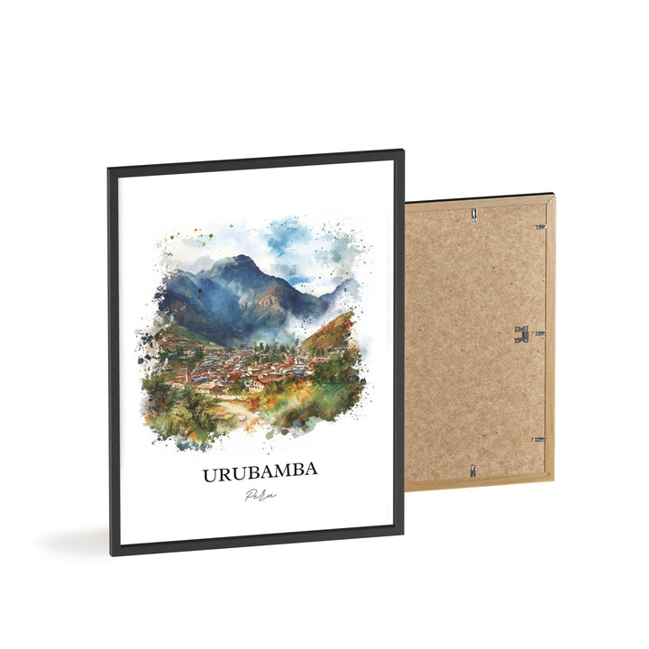 Urubamba Peru Wall Art, Sacred Valley Print, Peru Watercolor Art, Urubamba Peru Gift, Travel Print, Travel Poster, Housewarming Gift