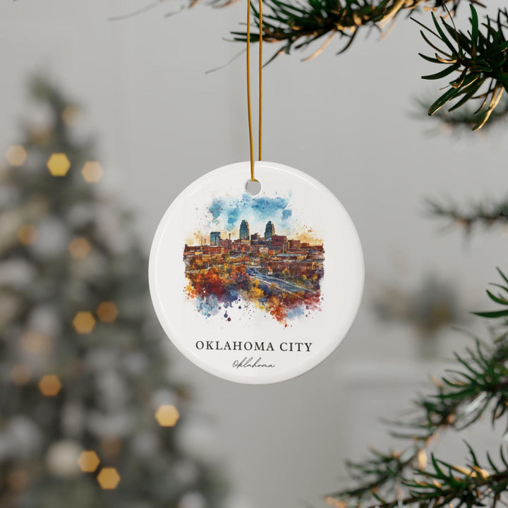 Oklahoma City Ornament: Unique OKC Souvenir, OKC Decor, and Authentic Oklahoma City Gift