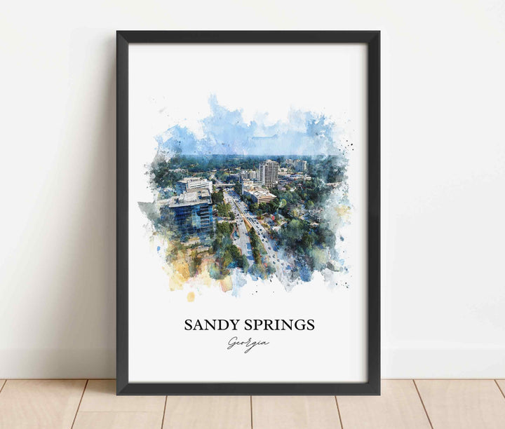 Sandy Springs, Georgia – Watercolor Art Print